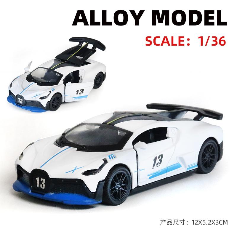 AAZN1 [Boxed] 1:36 Alloy Racing Model Boy Three Doors Pull Back Graffiti Car Gift Wholesale Cross-border