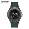 Sanda Men's Multifunctional Dual Display Luminous Waterproof Sports Watch for Teens
