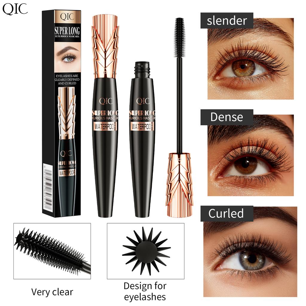 Waterproof 4D Mascara Thick Long Smudge-proof Plump Encrypted Long-lasting Curling Large Eye Makeup Makeup Tools