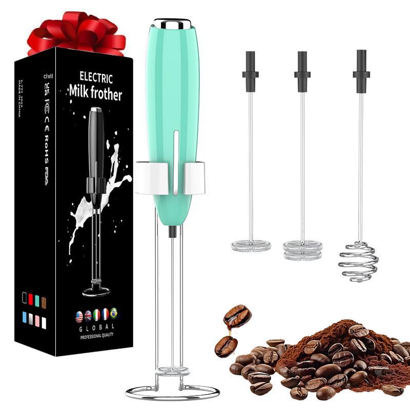 Electric Milk Frother & Mini Whisk - Portable Coffee Frother & Egg Beater