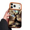 For iPhone 17 Pro Max Case Luxury Shining Fantasy Tree Butterfly Pattern Leather Texture Silicone Cover For iPhone 16 Pro Max 15 14 13 12 11 16E Air