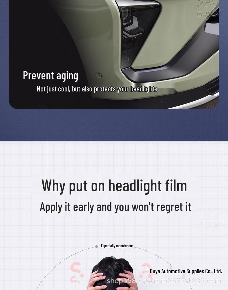 NIO ES7/ET5/ES6/ET7/ES8 Geräucherte Scheinwerfer TPU-Folie - Lichtgesteuerte Schutz- und Dekorative Abdeckung