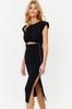 Women's Style Dress Black Lined Knitted Accessory Dress