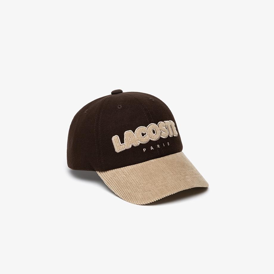 [lacoste] Мужская вельветовая кепка с нашивкой-буквой RK413E-55NSKB 0TU