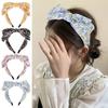 1pcs Floral Print Bowknot Fabric Headband Daily Wear Decorative Hair Accessory Fashion Cloth Hair Hoop for Women & Girls