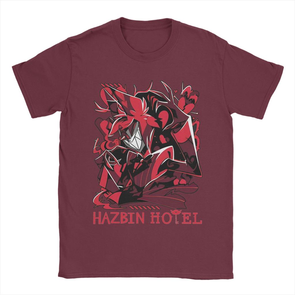 Herren T-Shirt Hazbins Hotels Alastor Mode 100% Baumwolle T-Shirt Kurzarm T-Shirt Rundhals Oberteile Grafik
