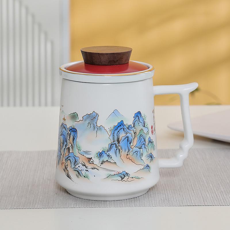 Premium Ceramic Mug with Custom Logo - Gift for Annual Company Event or Cultural Souvenir
