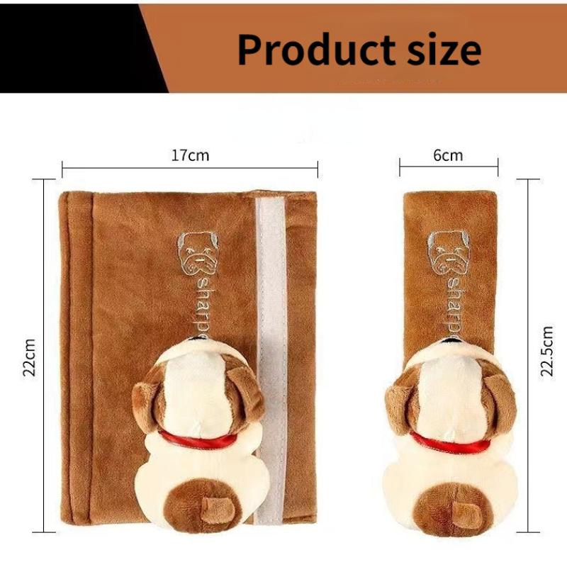 Cartoon Car Seat Belt Cover Universal Auto Seat Belt Shoulder Pad Warm Flannel Interior Seat Cushion Protector Safety Protection