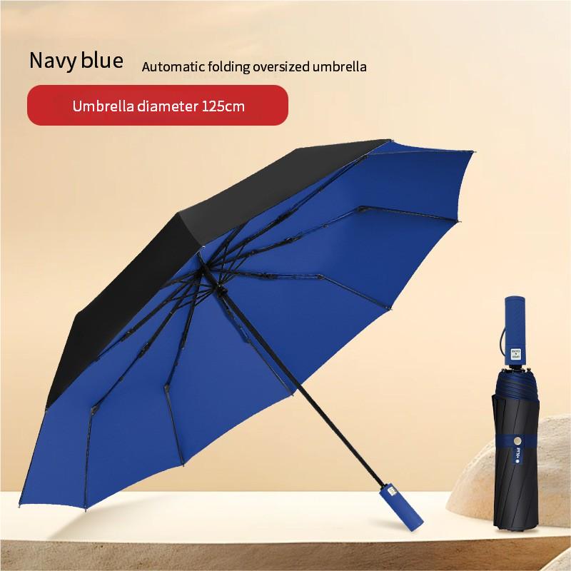 125Cm Three-Fold Extra Large Double-Layer Umbrella Surface Vinyl Sunscreen Folding Men'S Umbrella Manufacturer