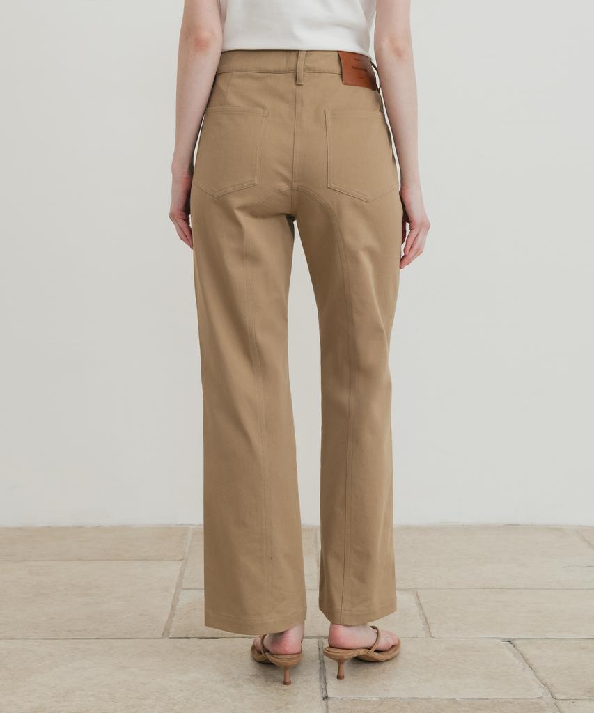 SSIN AND LEE (W) Roam Biker Detail Cotton Pants Beige
