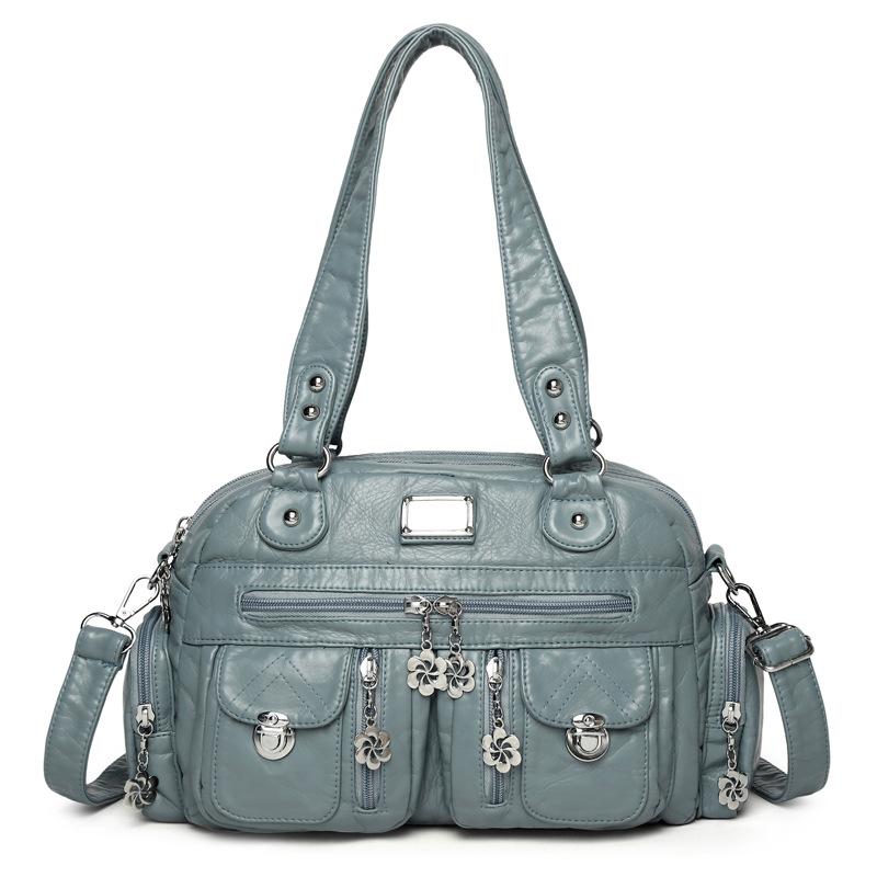 Women's bag 2026 new large-capacity women's handbag simple commuter shoulder bag soft leather messenger bag