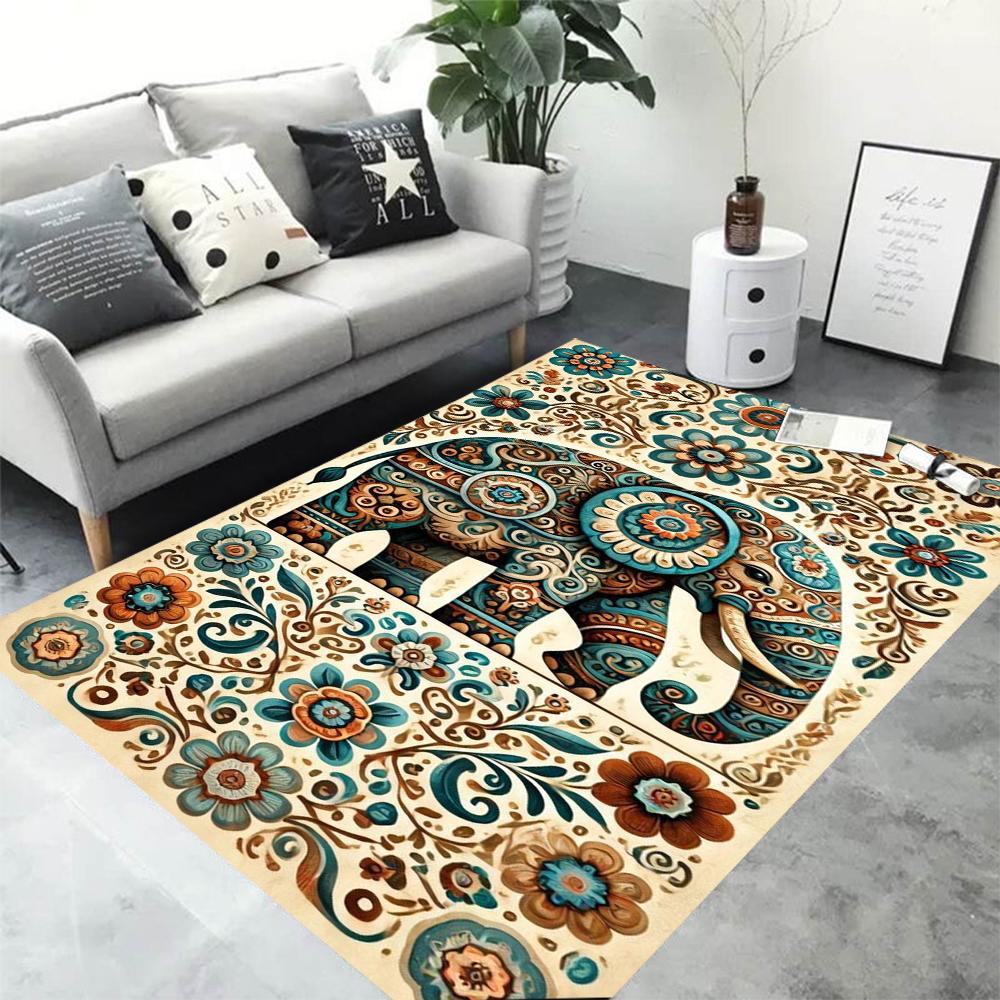  Disney Thai Style Elephant Carpet Home Office Large Area Decorative Mat Yoga Garden Balcony Four Seasons Mat Gift