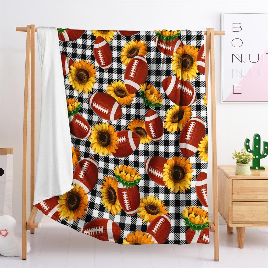 Blanket Flannel Blanket Sunflower Rugby 3D Digital Printing Blanket Blanket