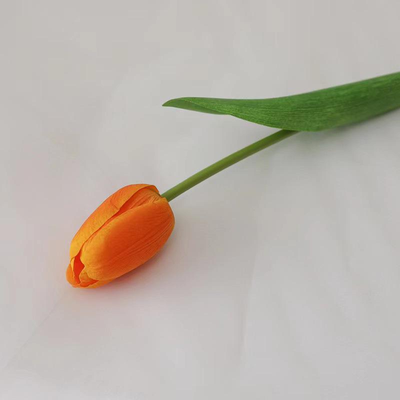 Hanyang Moisturizing Feel Artificial Tulip Flower for Decoration, Living Room or Photography, Pink and White