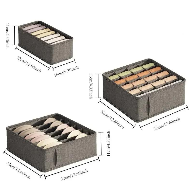 1PC Grids Cation PP Sock Bra Pants Simplicity Organizers Of Cabinets And Drawers Home Sorting Boxes Storage Organizer Box