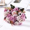 15 flower head artificial flower silk hydrangea white wedding small bouquet fake flower party DIY decoration