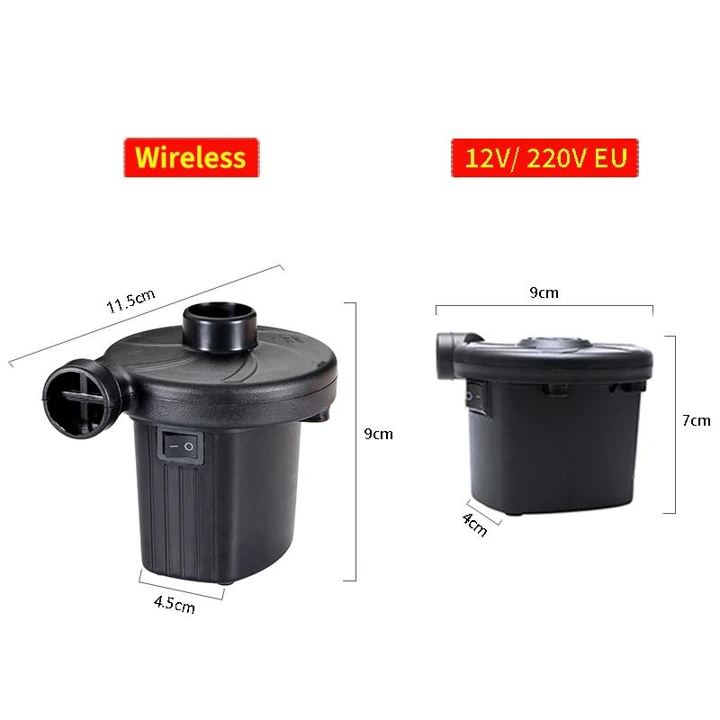 220V/12V Elektrische Aufblaspumpe Schneller Luftfüllkompressor mit 3 Düsen für Auto Camping Rettungsboje Boot Kissen