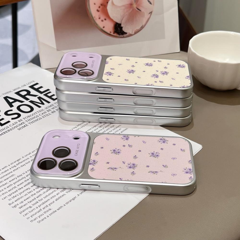 Ins Flower Large Window Phone Case for For Iphone 17 16 Pro Max 14 1 13 Camera Film Protector Shockproof Ultra Slim Cover