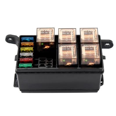 Universal DC 12V Auto Marine Boot 6-Wege Relais+ 6-Steckplatz ATO/ATC Flachsicherungshalter Box Blöcke für Automobilteile