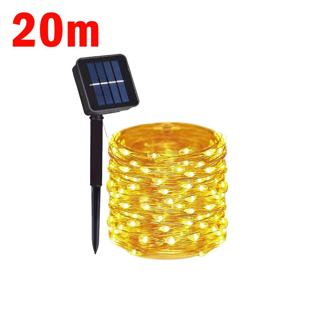 7m~20m Solar Led Light Outdoor Festoon Lamp Solar Garden Outdoor Waterproof Fairy Camping Garland String Christmas Decoration