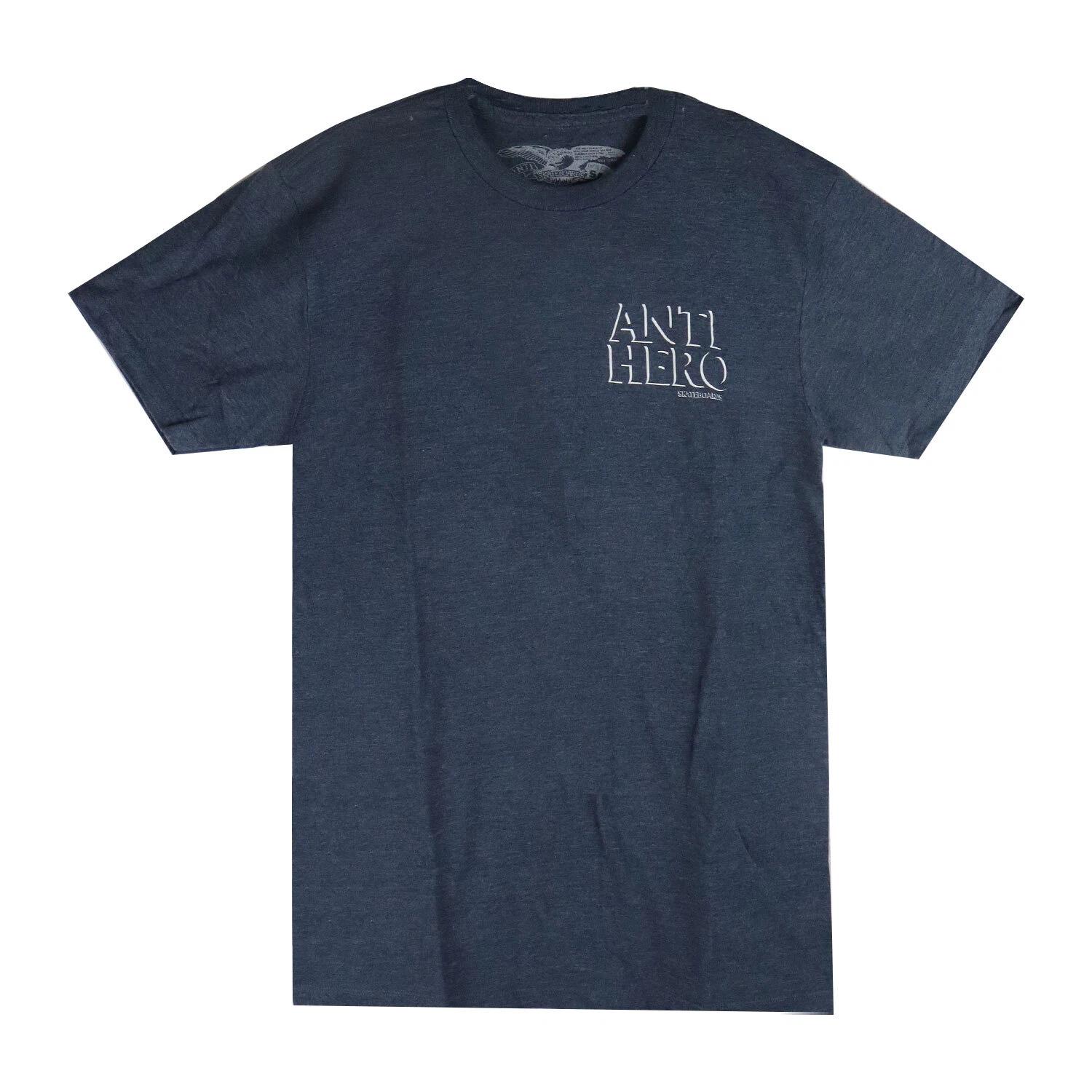 Anti Hero Skateboards Shirt Lil Drop Hero Navy Heather S