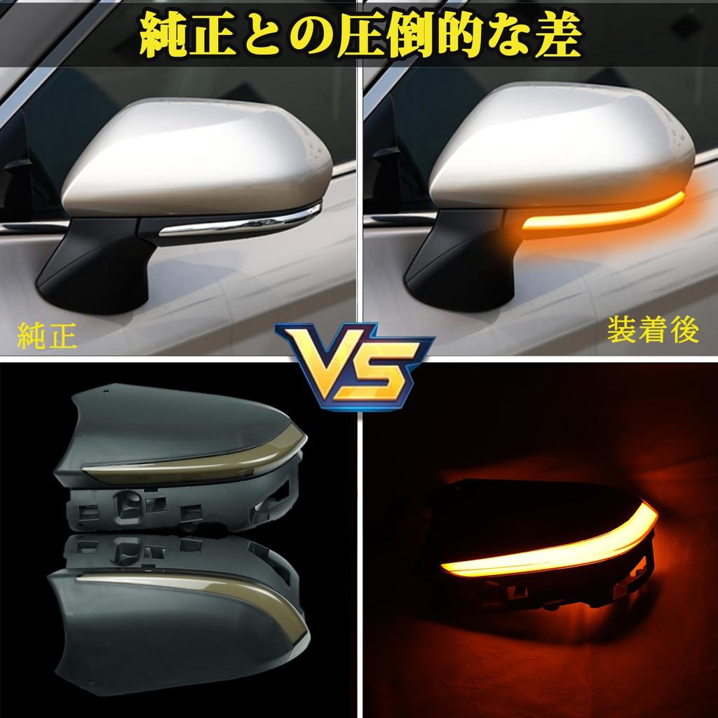 Toyota Camry Prius LED Flowing Door Mirrors with Dynamic Sequential Turn Smoke Inspection Full Camry 70 (70 series), (50 series), Signals,