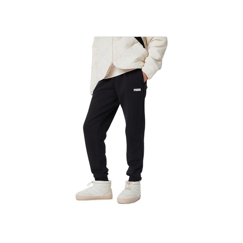 Puma Ess Logo Sweatpants Fl Fashionable Versatile Comfortable Slim Fit Fleece Knit Sports Pants Women Bottoms 693001-01