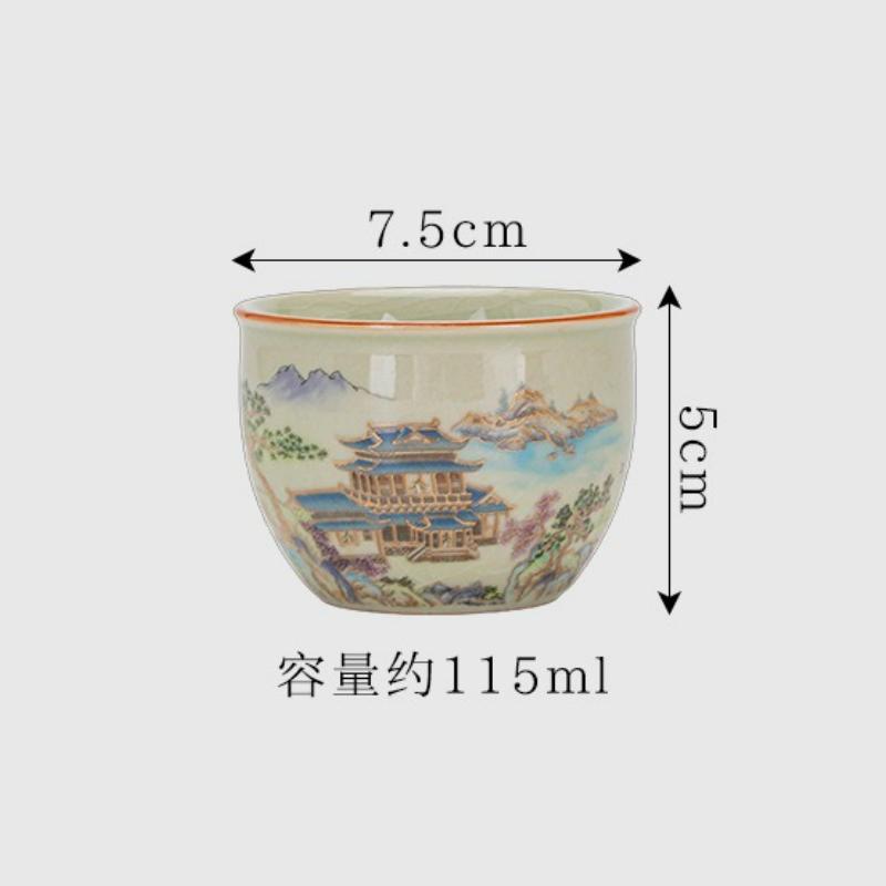 Chinese Style Ceramic TeaCup Kung Fu Tea Master Cup Tea Bowl Drinkware Household Teaware Individual Tea Set Accessories New
