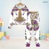 Boys Girls Hooded Long Sleeve Printed Sweatshirt Cuffed Pants Two Piece Set