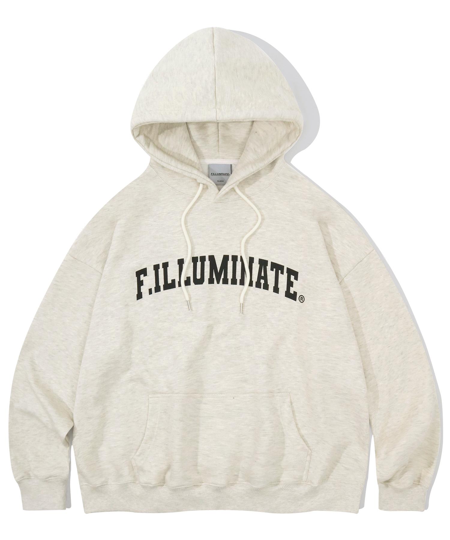 Illuminate Oversized Arch Logo Hoodie - Oatmeal Oatmeal/M