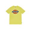 Color Logo Printed Cotton Short Sleeve T-Shirt Men Tops Light-Lemon-Yellow DK006909A80