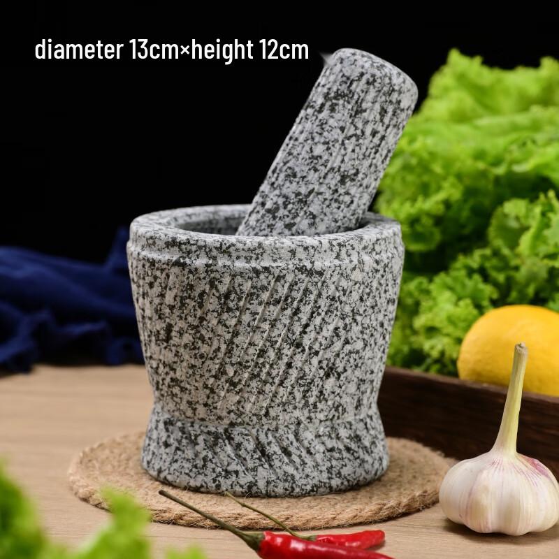 Natural Granite Mortar and Pestle Set