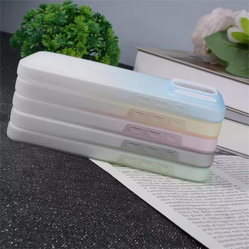 Luxury 2 in 1 Gradient Jelly Magnetic Case For iPhone 17 Air 16 15 14 13 12 11 Pro Max Plus For Magsafe Wireless Charging Matte Cover