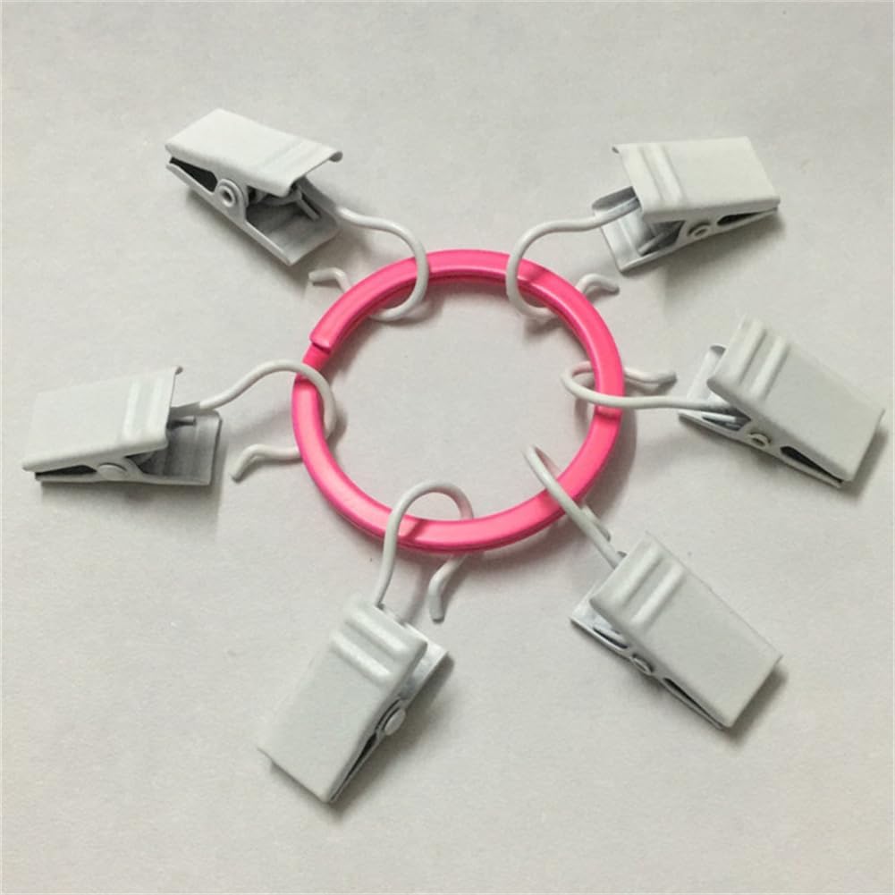 20 Pack Small Heavy-Duty Hook Clip Set Metal Curtain Hangers Clips for Clip Photo Home Decoration Art Craft Display (White)