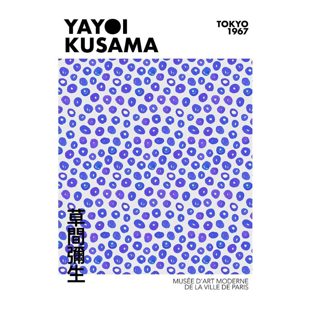 Japanese Famous Artist Yayoi Kusama Polka Dot Poster Exhibition Abstract Prints Canvas Painting Wall Art Picture Home Room Decor