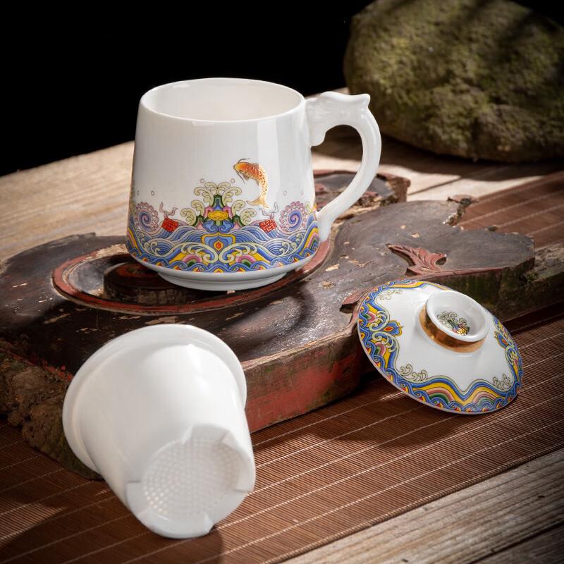 Enamel Ceramic Personal Tea Cup Gift Box