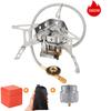 Folding Camping Gas Stove With Windproof Cover Outdoor Strong Fire  Heater Burner Portable Ultralight Picnic Hiking Gas Cooker