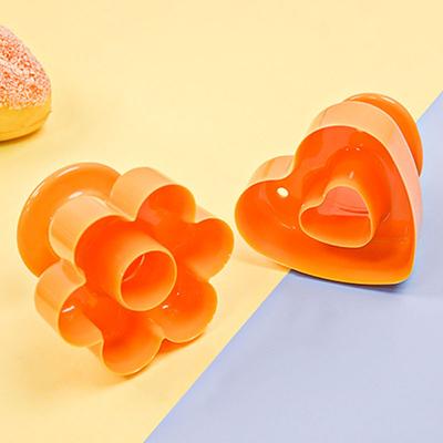 Moldes para Donas, Moldes Huecos para Presionar Pasteles y Panes, Moldes para Imprimir Bollos de Piña, Herramientas de Cocina para Hornear Redondas con Forma de Flor y Corazón