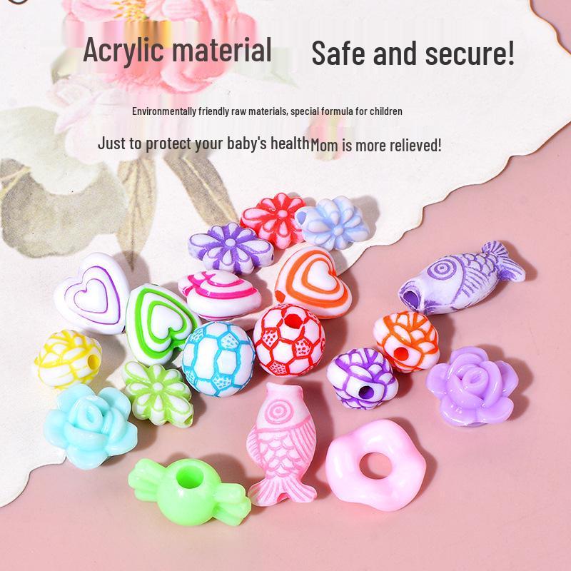 Jouets en perles faits à la main: Kit de Bijoux pour Filles DIY avec Bracelets et Colliers Puzzles Créatifs