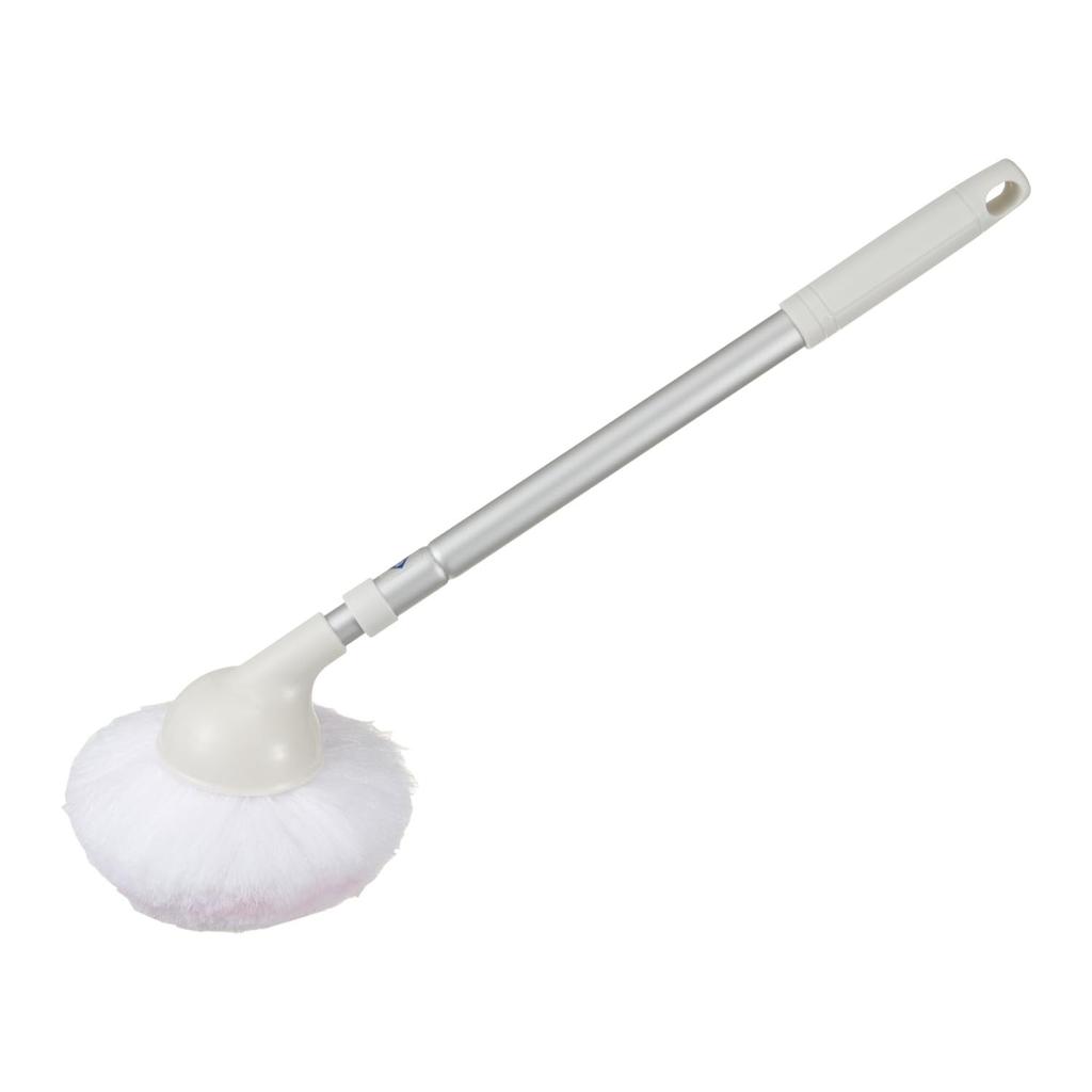 Yamazaki Sangyo Bathbon-kun Bathroom Cleaning Brush Sponge Extendable Handle 50-73cm Antibacterial Fluffy Mesh Fiber Soap Scum Slime Remover