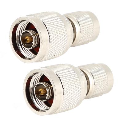 2 Stück 50 Ohm N Stecker auf TNC Stecker Gerader Adapter für Antennen Rundfunkgeräte