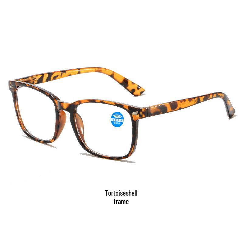 Men's Retro Anti-Blue Light Auto-Adjusting Diopter Reading Glasses - HD Fashion with Spring Hinges