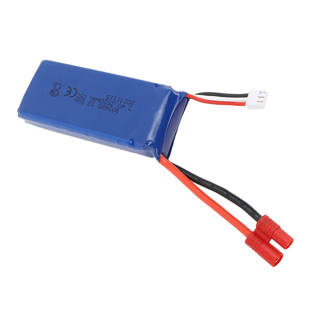 RC Drone Lipo Battery 7.4V 2500mAh Overcharge Prevent Short Circuit Stable 2500mAh Lipo Battery For