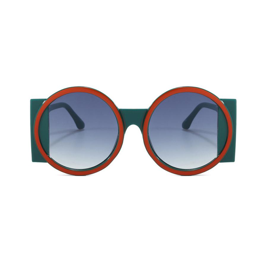 New Fashion Round Sunglasses for Women Men Unique Contrast Color Shades Y2K Eyewear Retro Gradient Sun Glasses UV400 Sunglasses