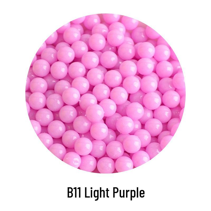 Şeker Rengi Plastik Boncuklar: Çocuk DIY Takıları, El Sanatları ve Oyuncak Tabanca Mermileri İçin Deliksiz Yuvarlak Zıplayan Toplar.