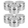6 ks/sada Nerezová ocel Kořenka Nádoby na koření Pepř Koření Skladovací nádoby