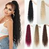 Women's Fashion Fluffy 36-Inch Extra Long Curly Ponytail Extension Drawstring Water Wave Ponytail with Elastic Net