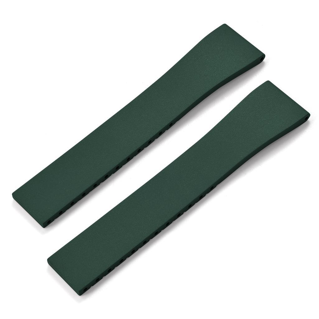 New Fluoro Rubber Watch Band CTS FKM Strap 16 18 19 20 21 22mm Cut to Size Fast Release Adjustable Universal Rose Gold Buckle