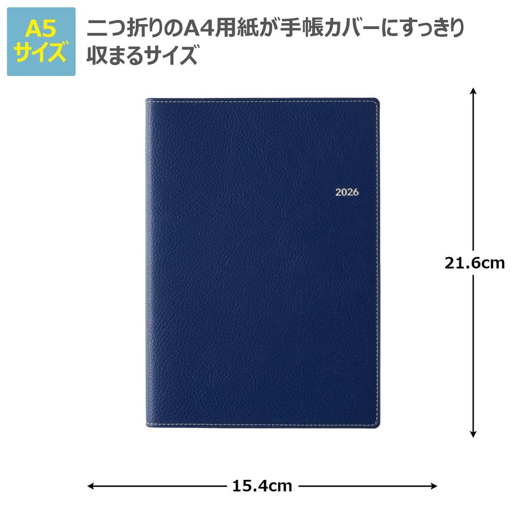 NOLTY 2026 A5 Weekly Ecrit Royal 6318 December Planner, 3, Blue, (Starts 2025)