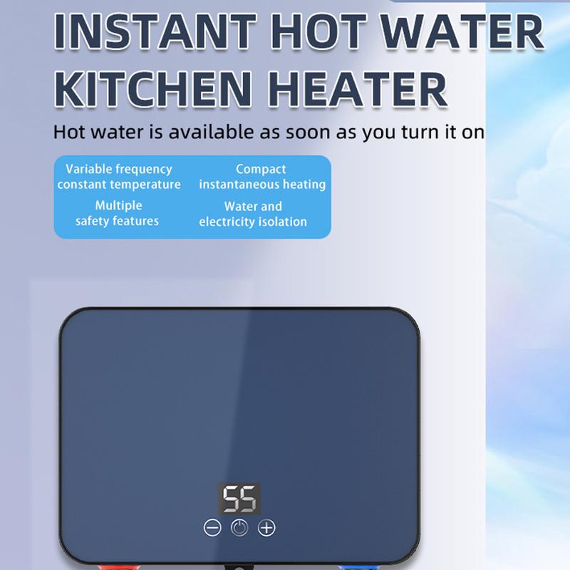 Directe Warmwaterboiler, 6000W 220V Op Aanvraag Warm Elektrische Tankloze Waterverwarmer met Digitaal Display, Constante Temperatuur